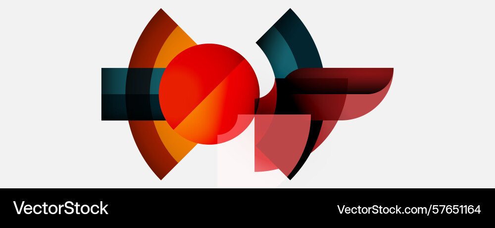 Abstract geometric shapes overlap creating vector image