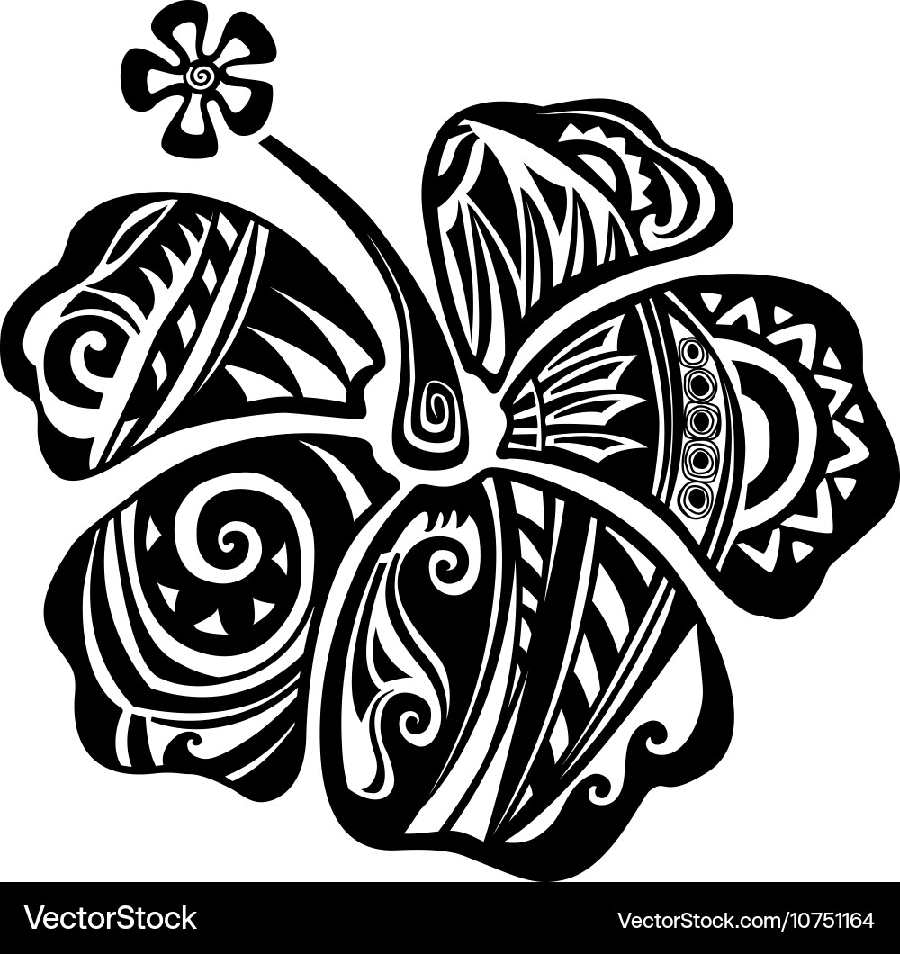 Simple Tribal Flower Tattoo Ideas
