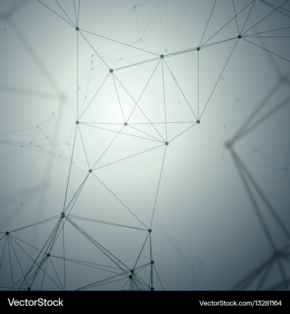 Chemistry pattern connecting lines and dots vector image