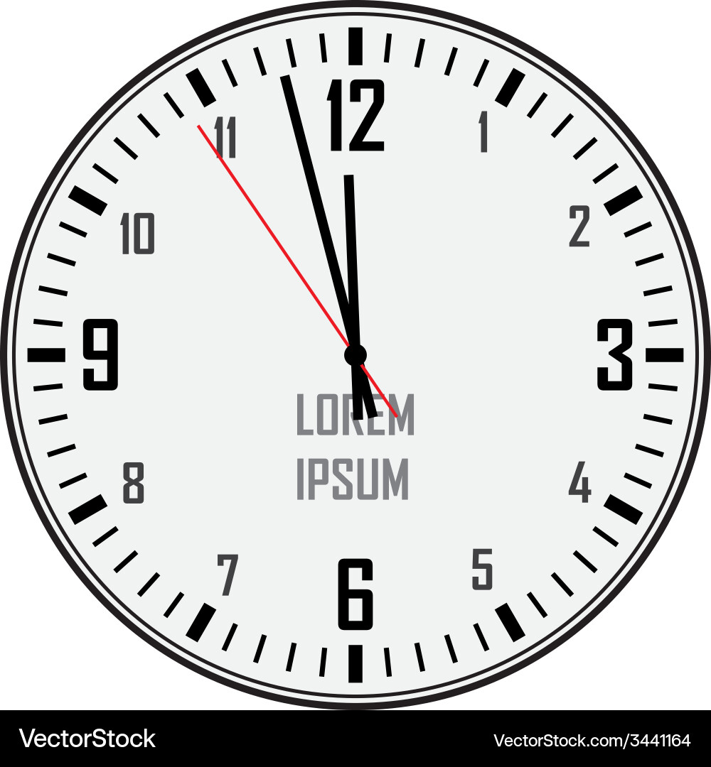 Clock Dial with Arrows vector image
