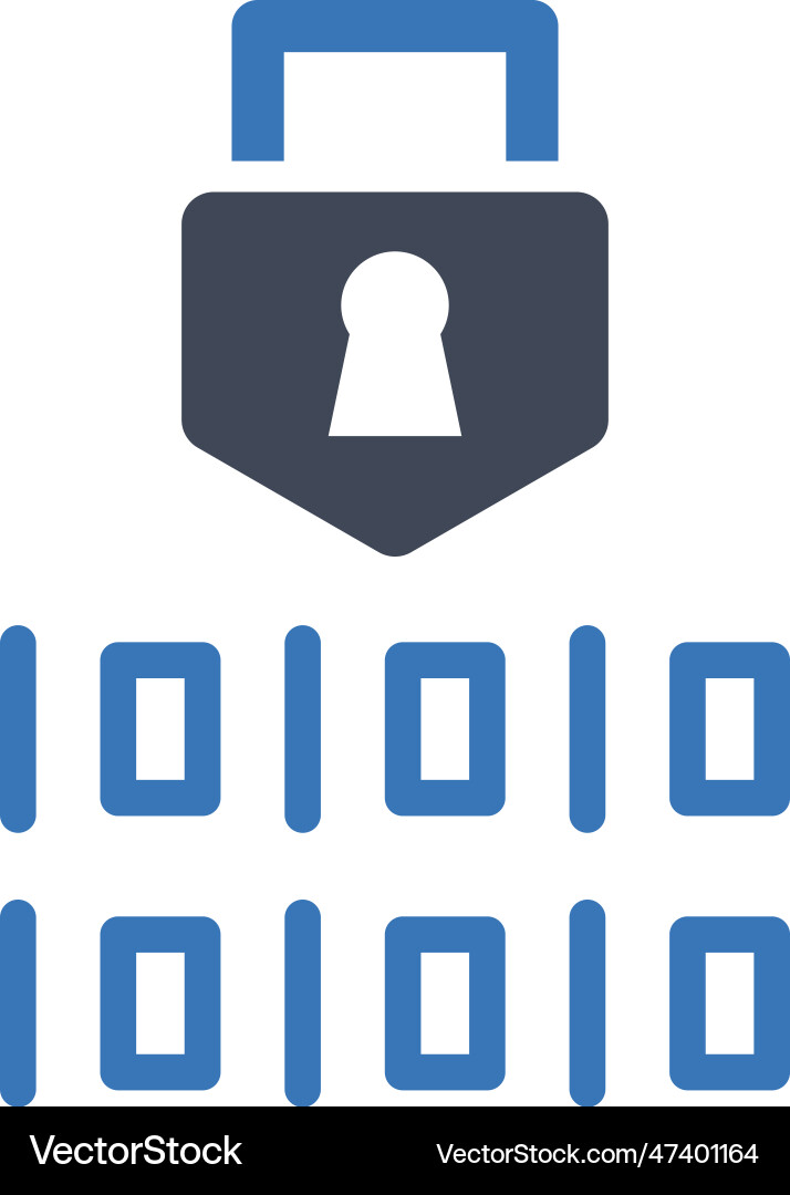 Data encryption icon vector image
