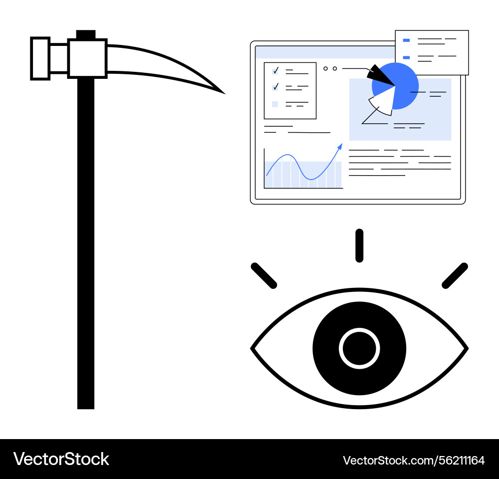 Data mining and analytics visualization Data mining and analytics visualization vector image