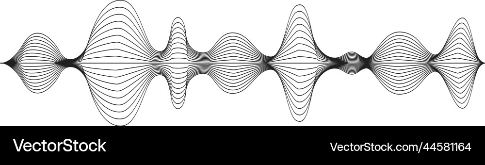 Digital Audio Waveform Shape vector image
