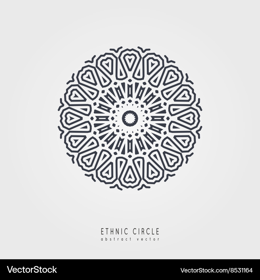 Ethnic mystical pattern with triangle and circles Ethnic mystical pattern with triangle and circles vector image