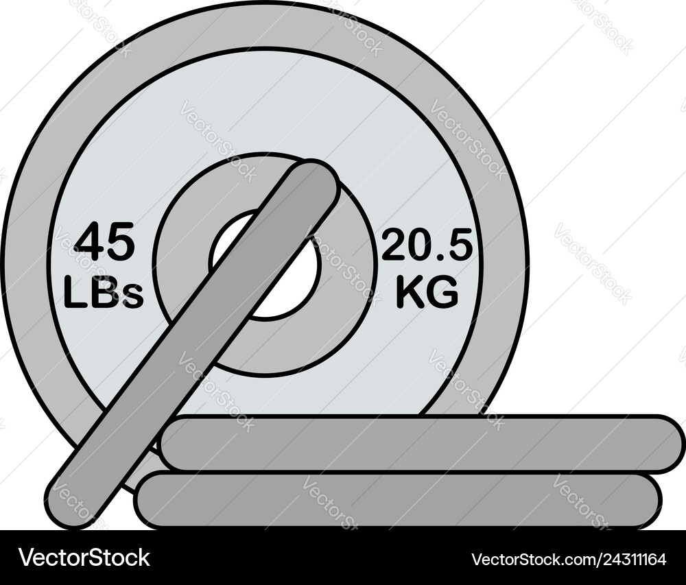 Flat design icon of barbell disks Vector Image