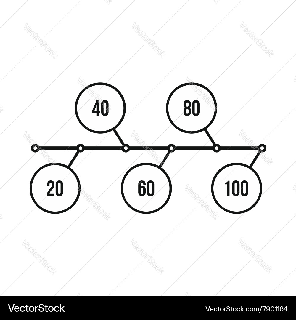 Flowchart diagram scheme icon simple style vector image