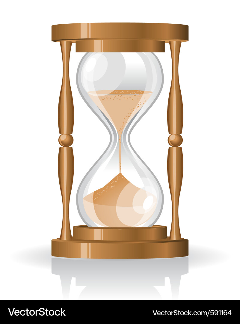 Glass sand clock Royalty Free Vector Image - VectorStock