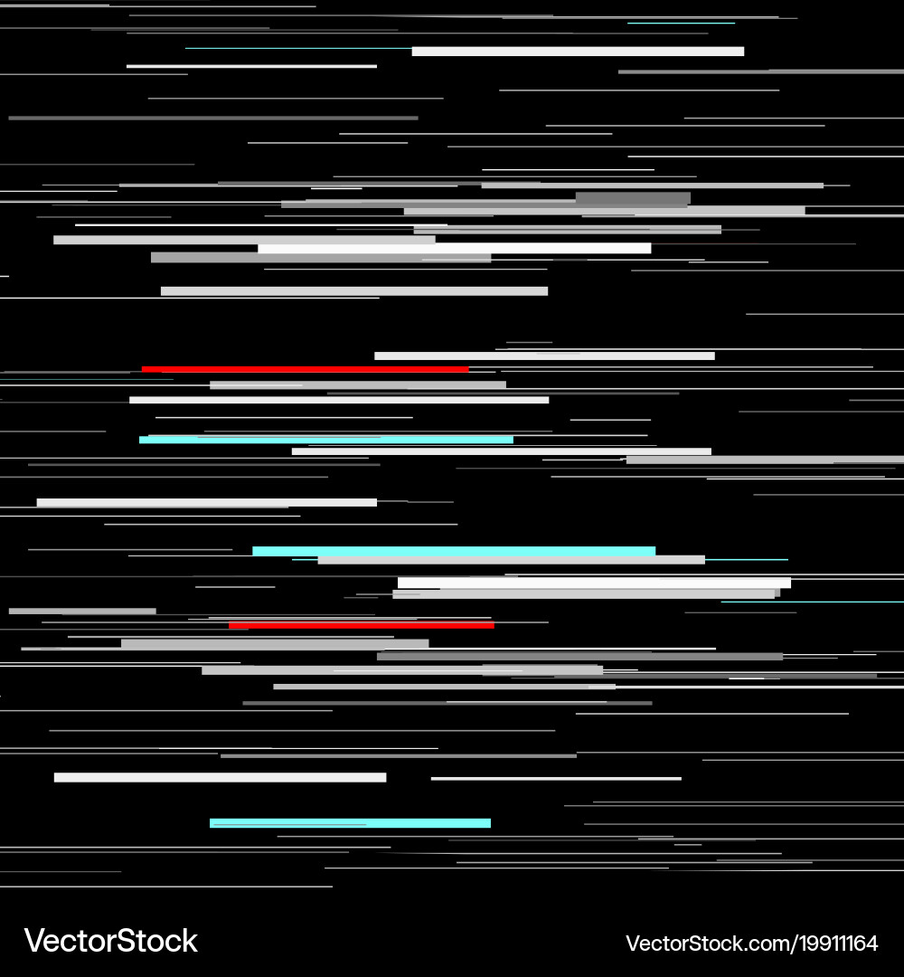 Glitch elements set computer screen error vector image