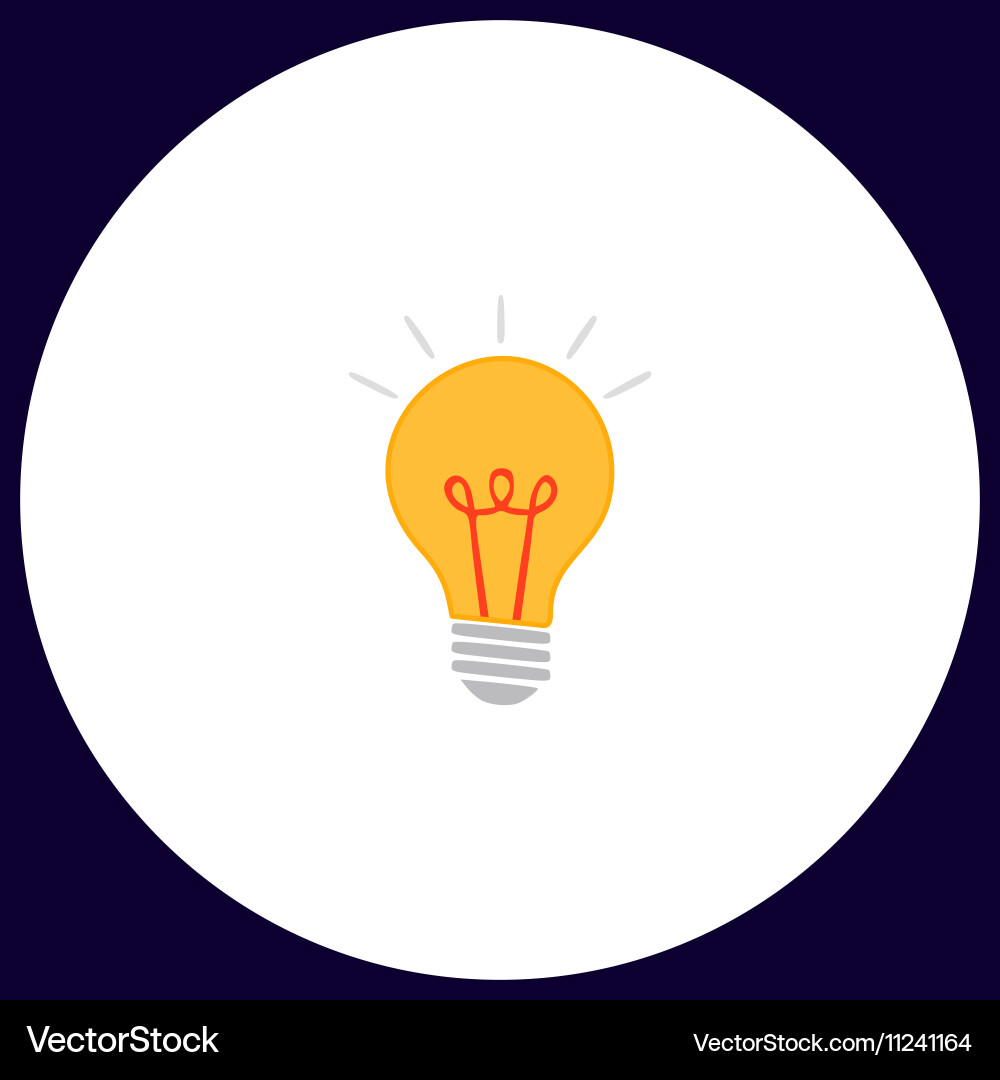 Light lamp computer symbol Vector Image
