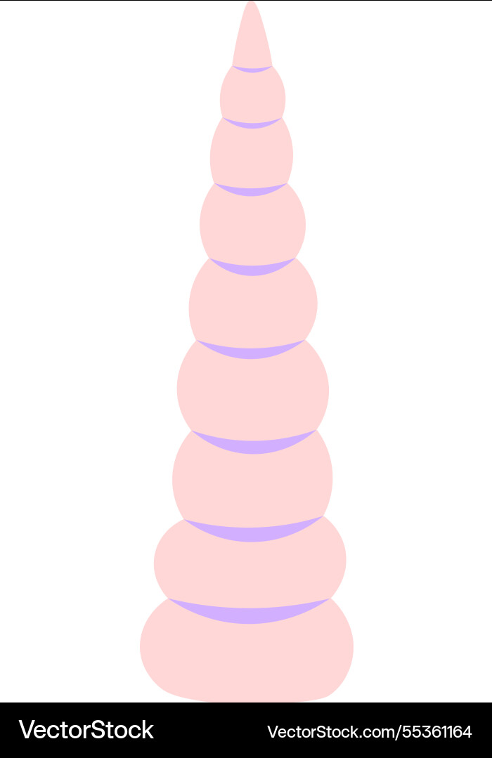 Light pink seashell featuring elegant purple Light pink seashell featuring elegant purple vector image