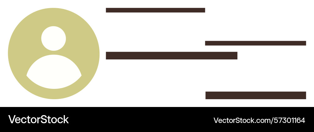 Minimalist user profile design with avatar Minimalist user profile design with avatar Vector Image