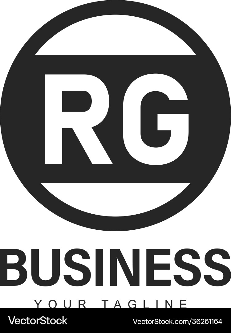 Rg initial a logo design with abstract style Rg initial a logo design with abstract style vector image