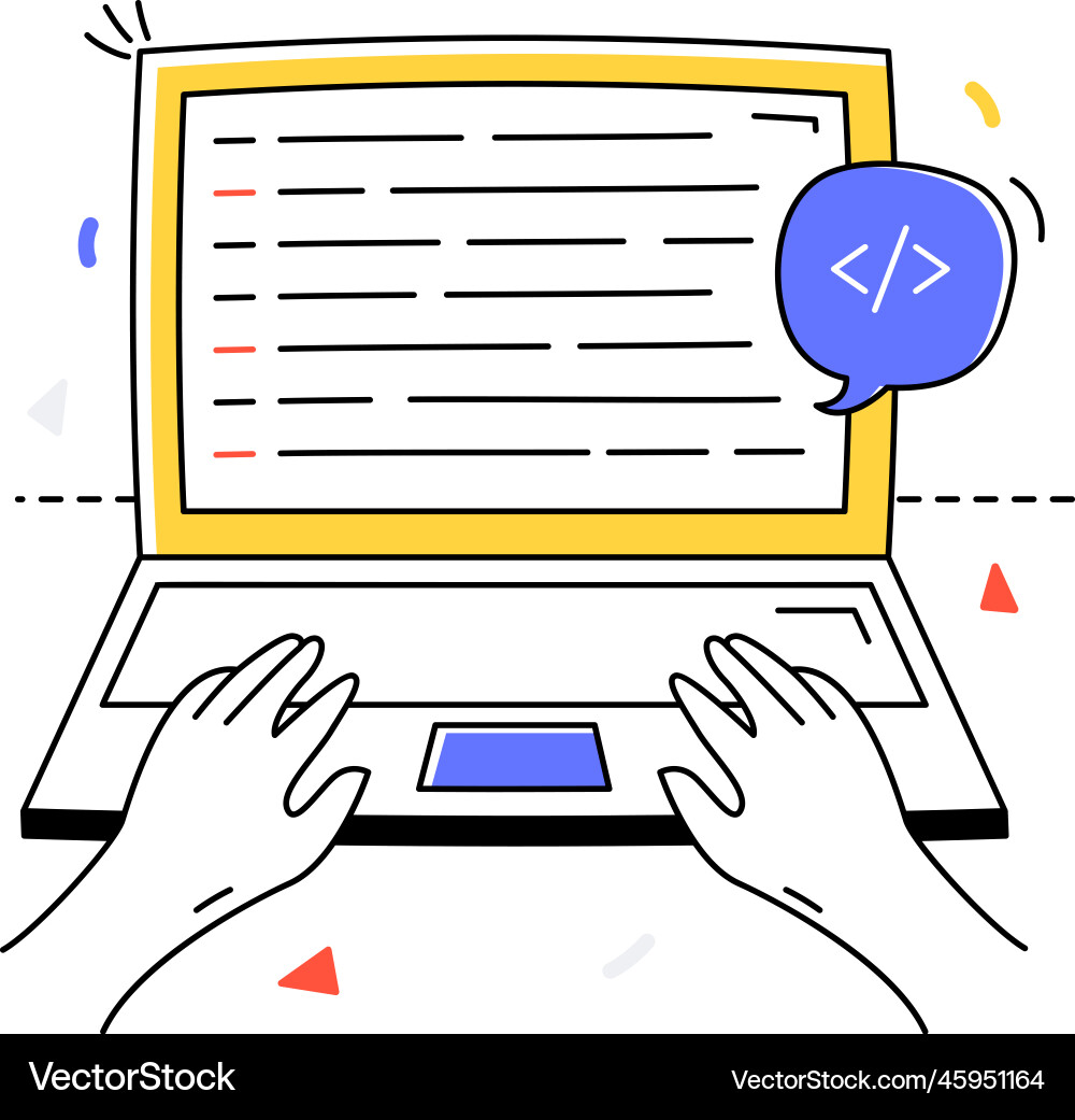 Software coding vector image