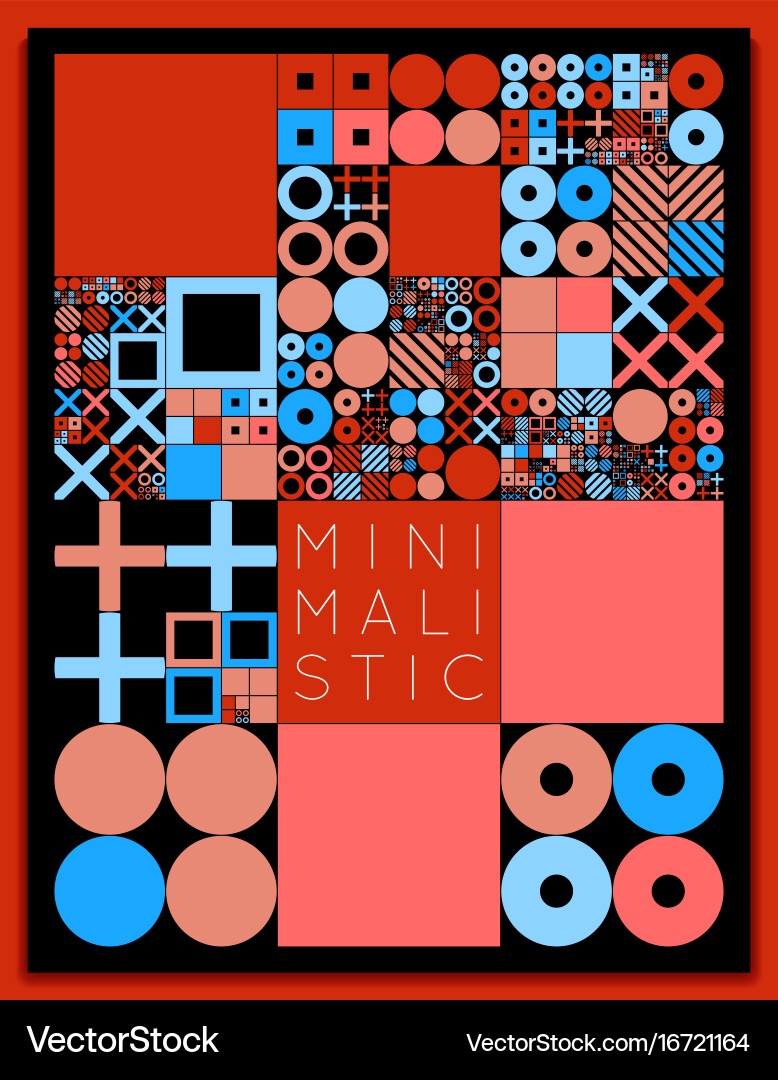 Subdivided grid system with symbols randomly Vector Image