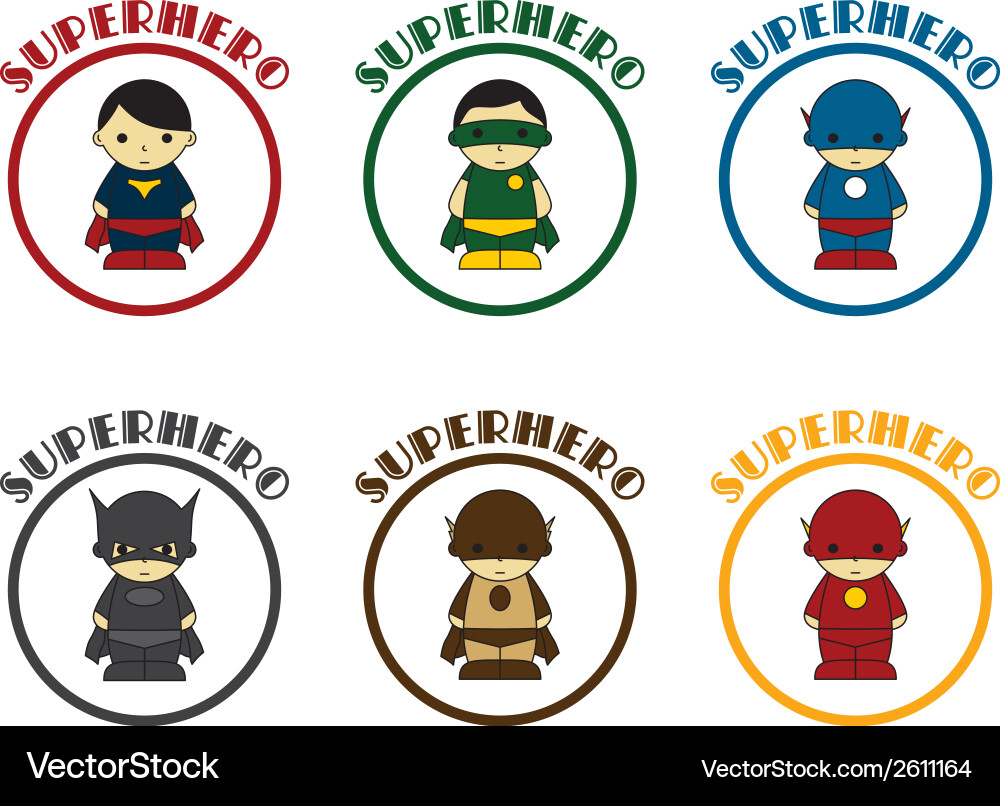 Superhero Cartoon Character Vector Image