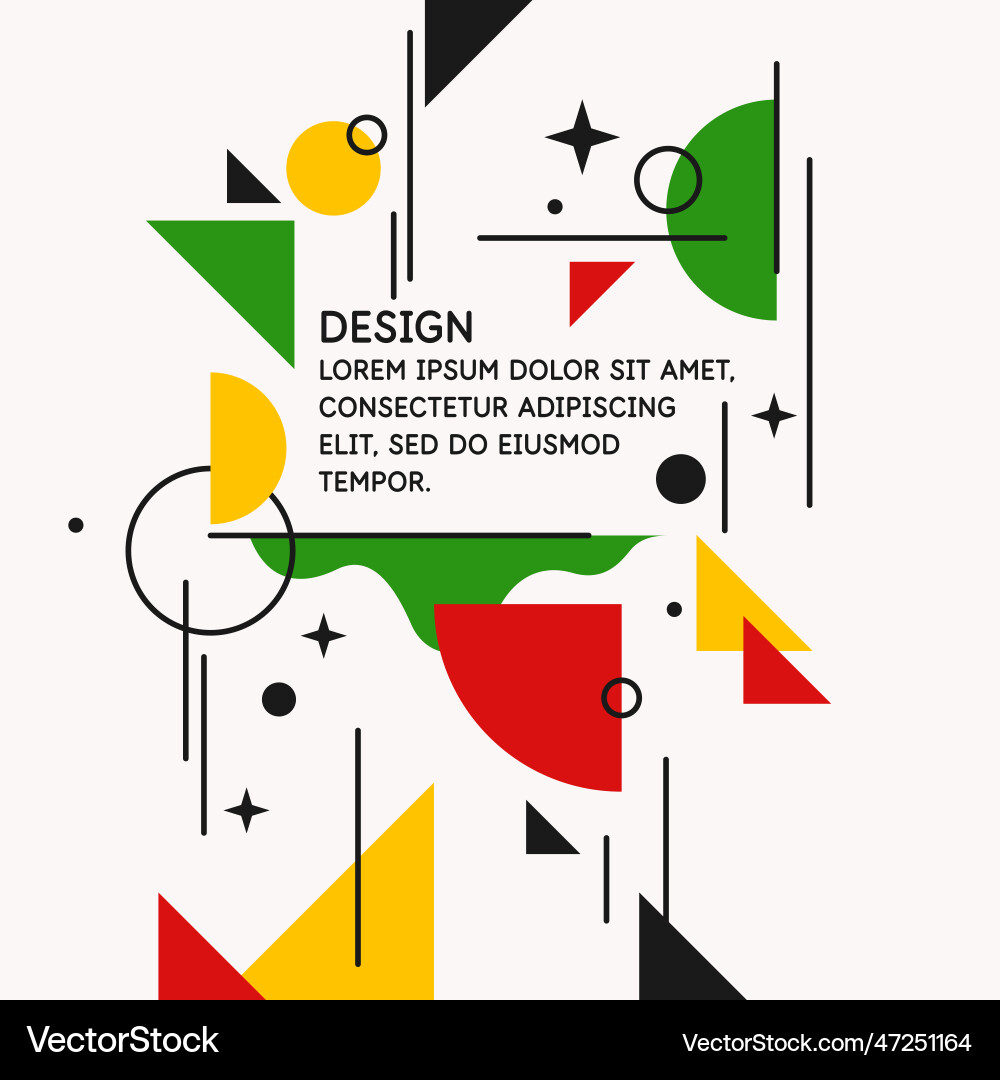 Trendy abstract background composition forms vector image