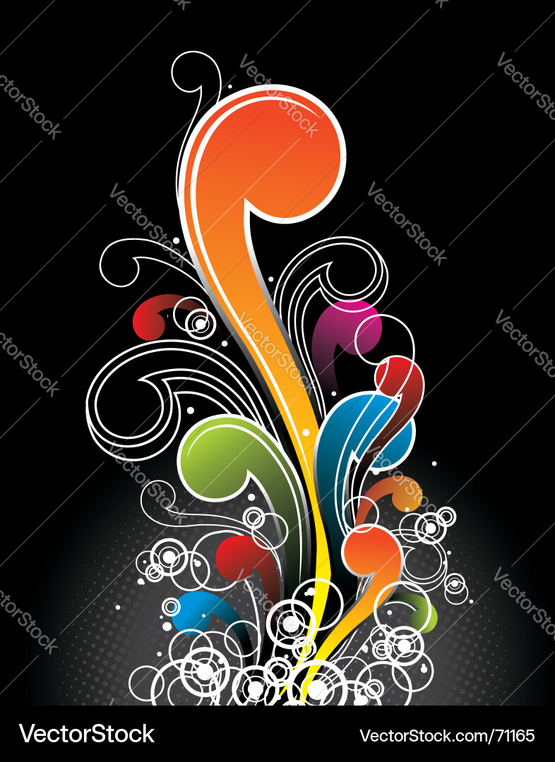 Abstract Swirls & Loops vector image