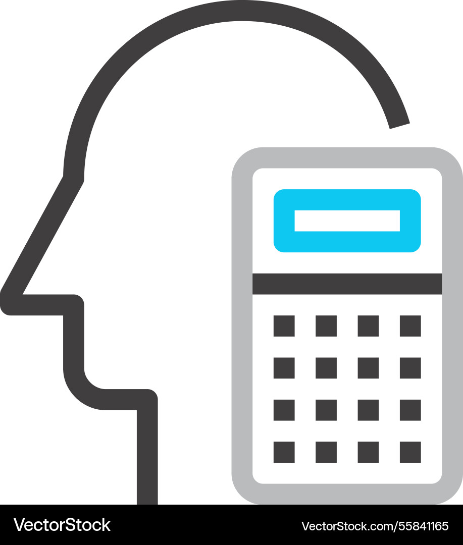 Accounting flat line web icon concept Royalty Free Vector