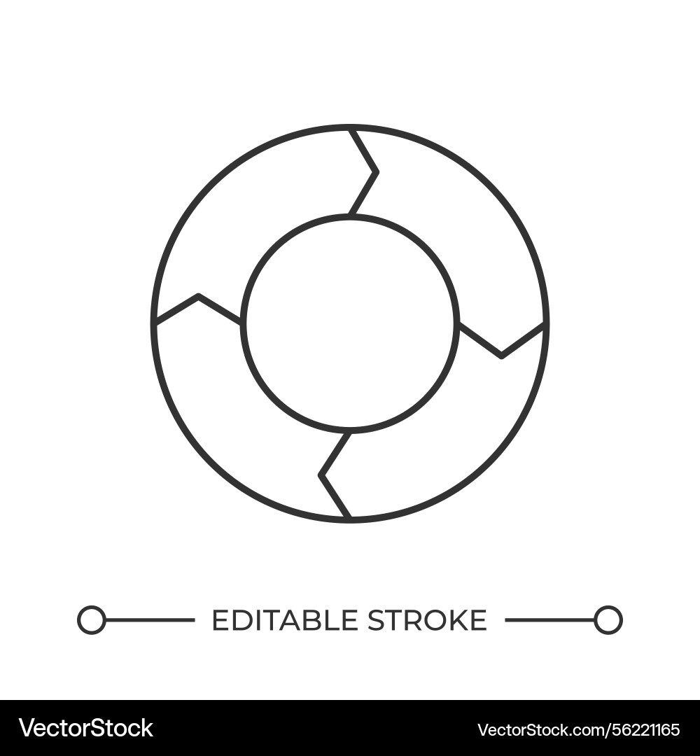 Circular sequence diagram line icon Circular sequence diagram line icon vector image