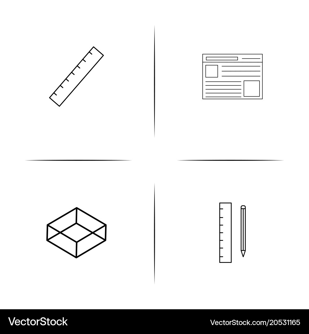 Creative process and design simple linear icons vector image