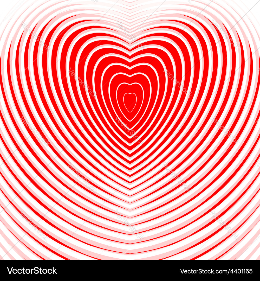 Design heart twisting movement background vector image