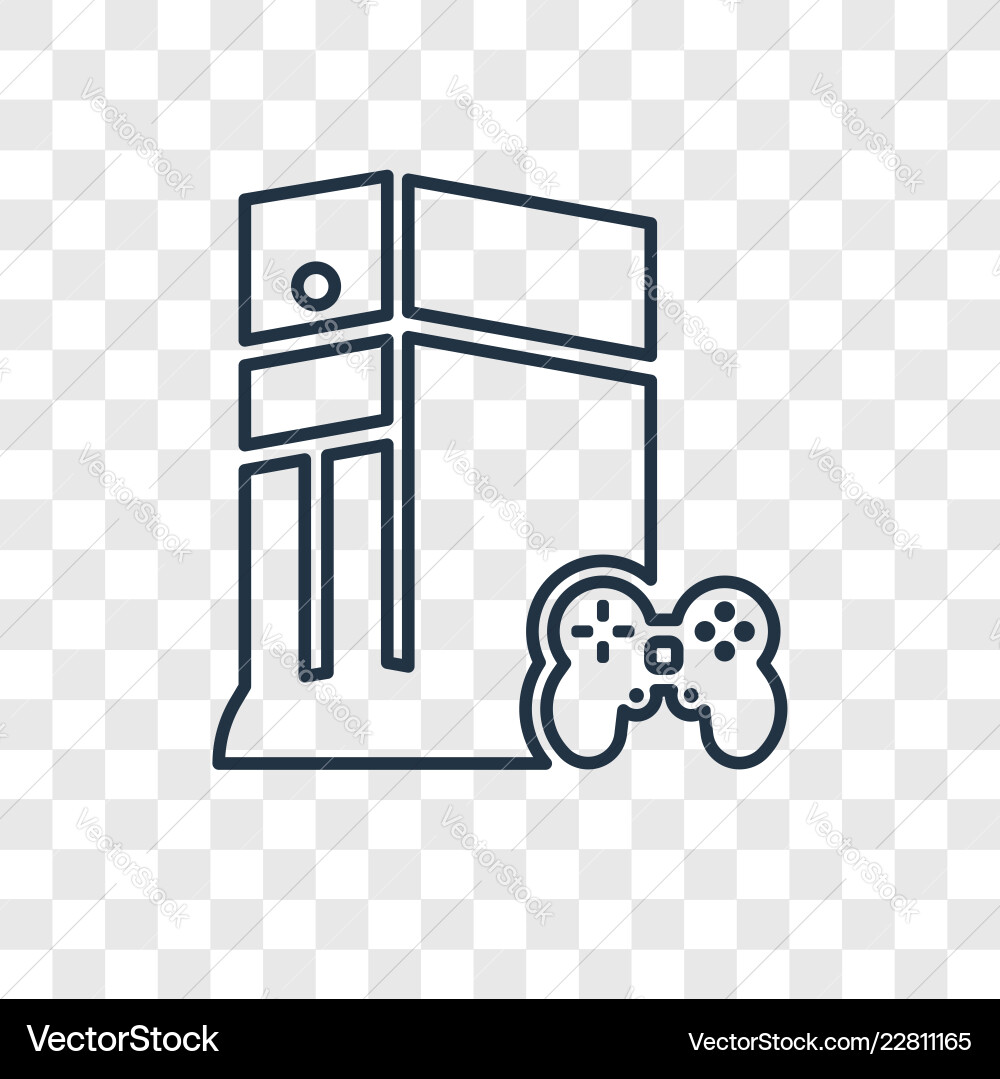 Game console concept linear icon isolated Game console concept linear icon isolated vector image