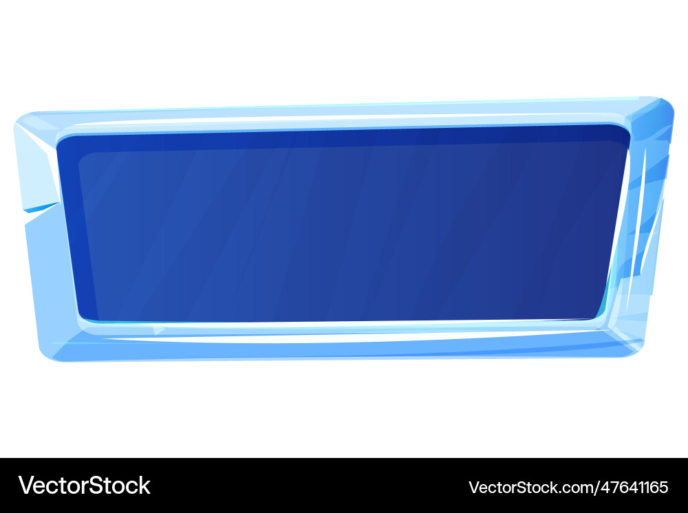 Ice button frozen frame level menu in cartoon Ice button frozen frame level menu in cartoon vector image