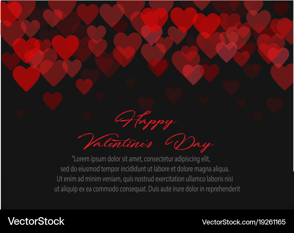 Red pattern of random falling hearts confetti Vector Image