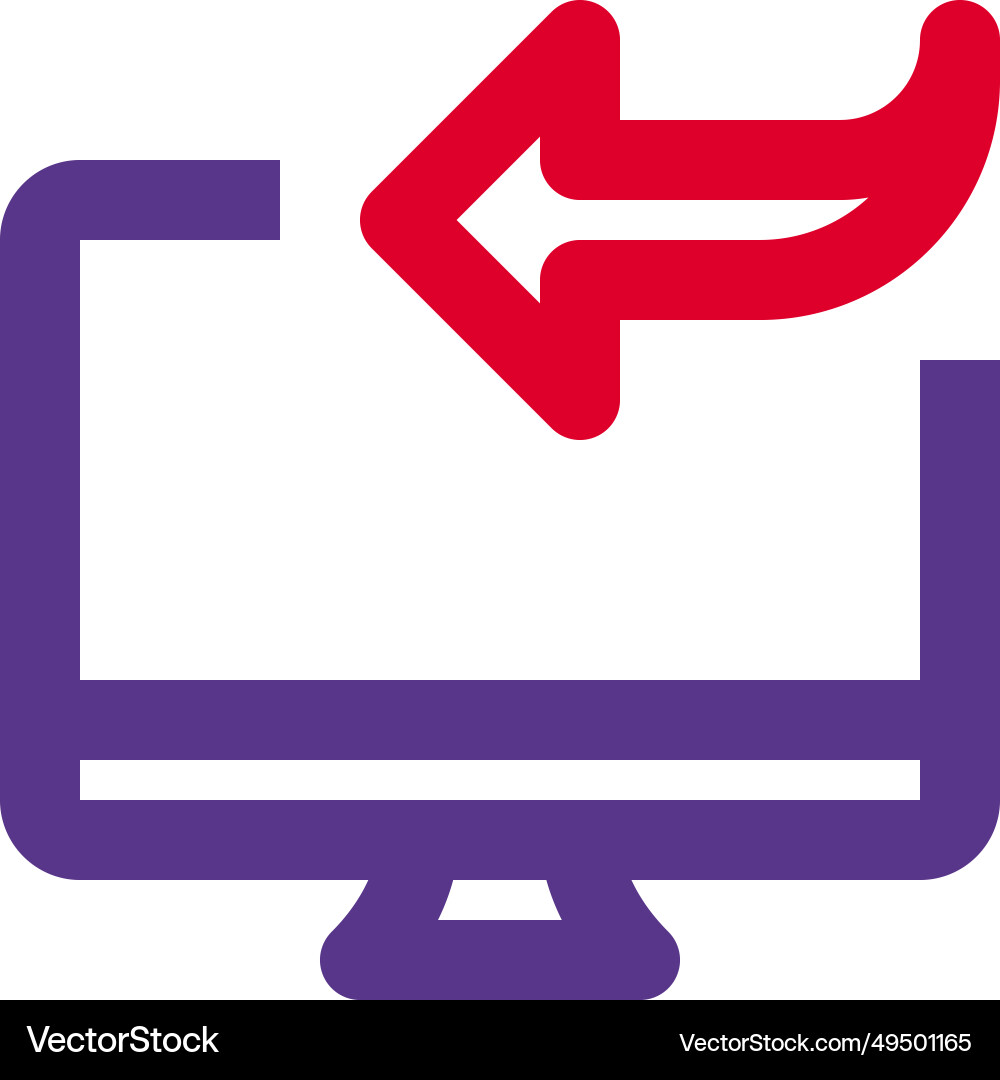 Replying to emails or messages using desktop vector image