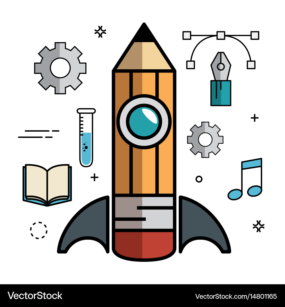 Science-related objects design vector image