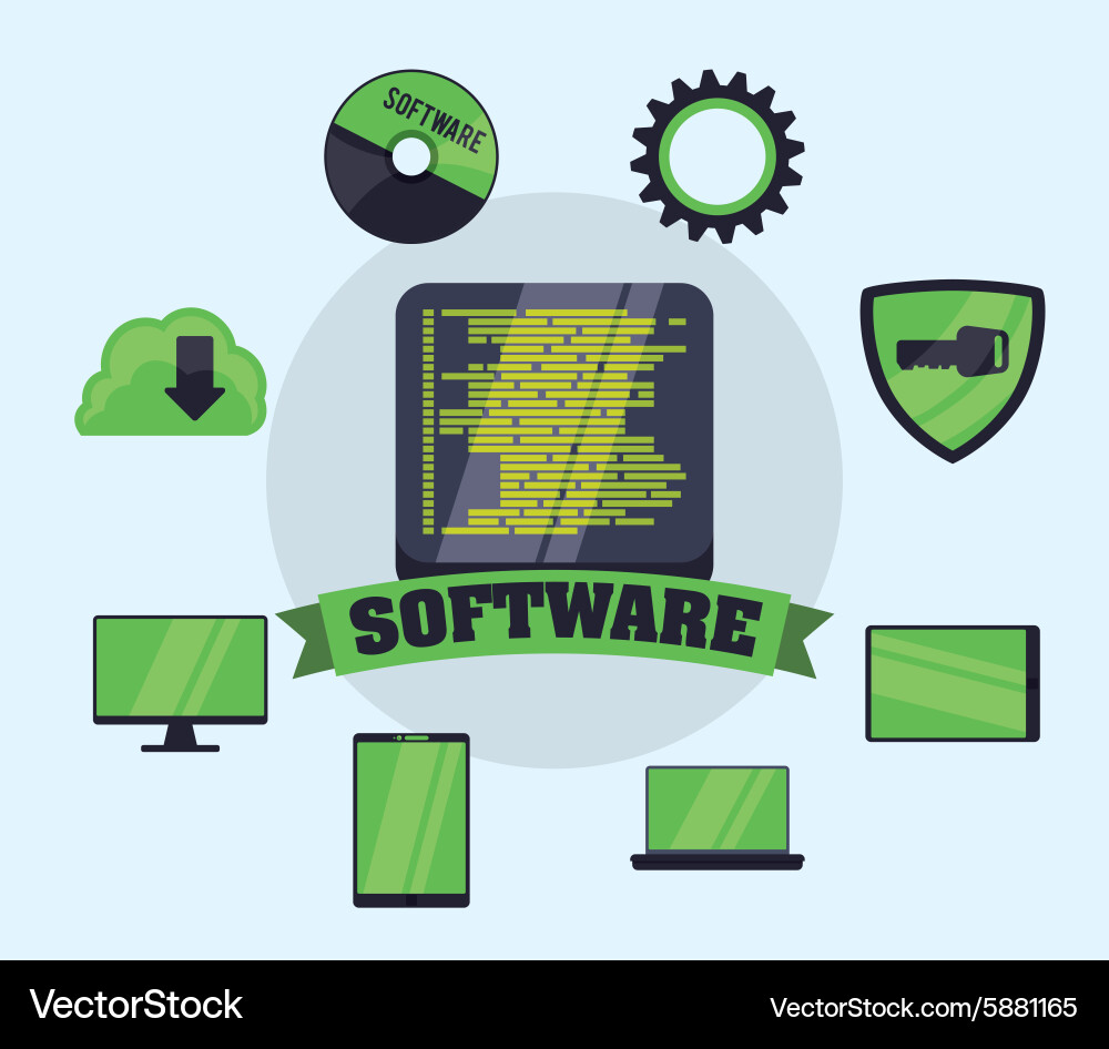 Software design Vector Image