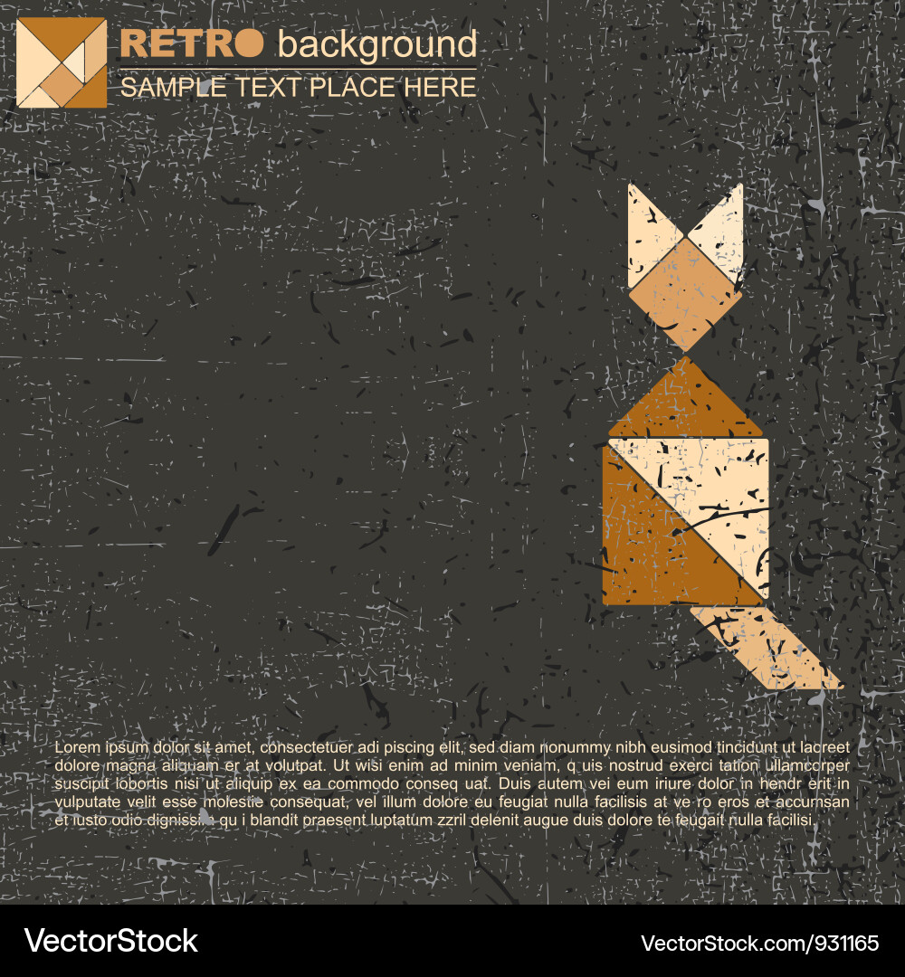 Tangram cat Vector Image