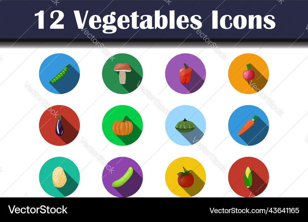 Vegetables icon set Royalty Free Vector Image - VectorStock