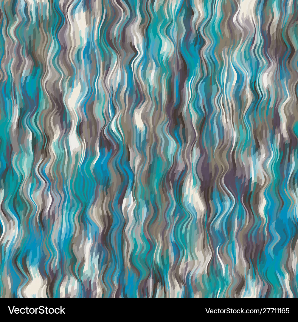 Water waves curving lines seamless pattern Vector Image