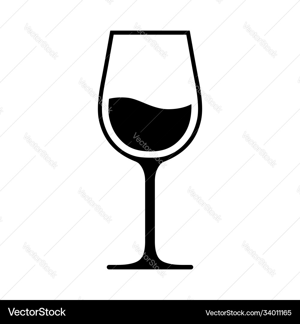 Wine glass icon isolated on white background Wine glass icon isolated on white background vector image