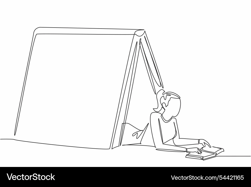 World introvert day continuous one line drawing Vector Image