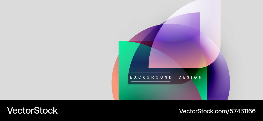 Abstract fluid shapes overlap creating vibrant Vector Image