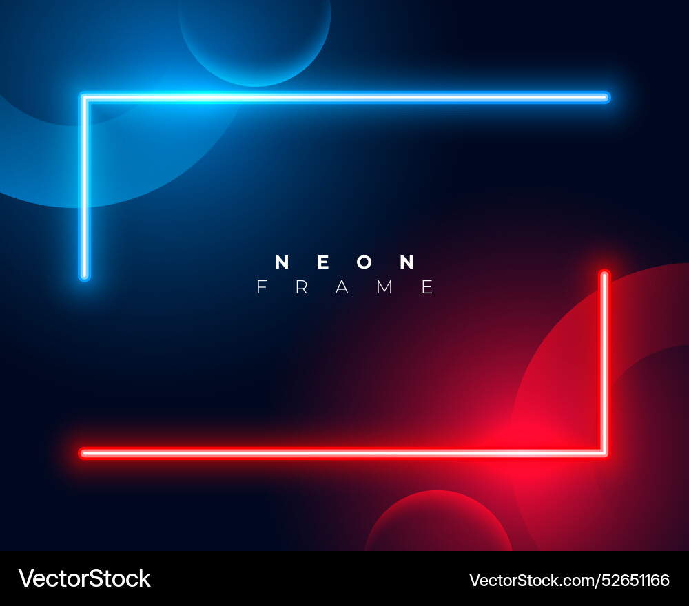 Cyan and red color laser beam lines with text vector image
