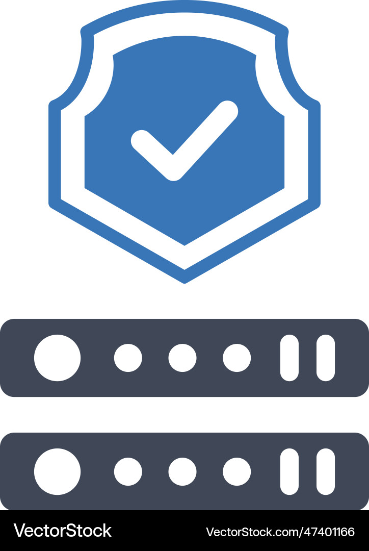Database security icon vector image
