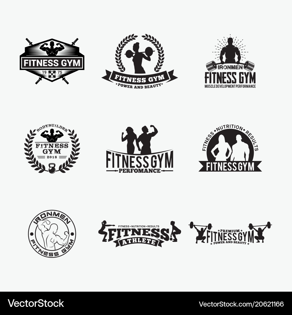 Fitness Gym Workout Vector Image