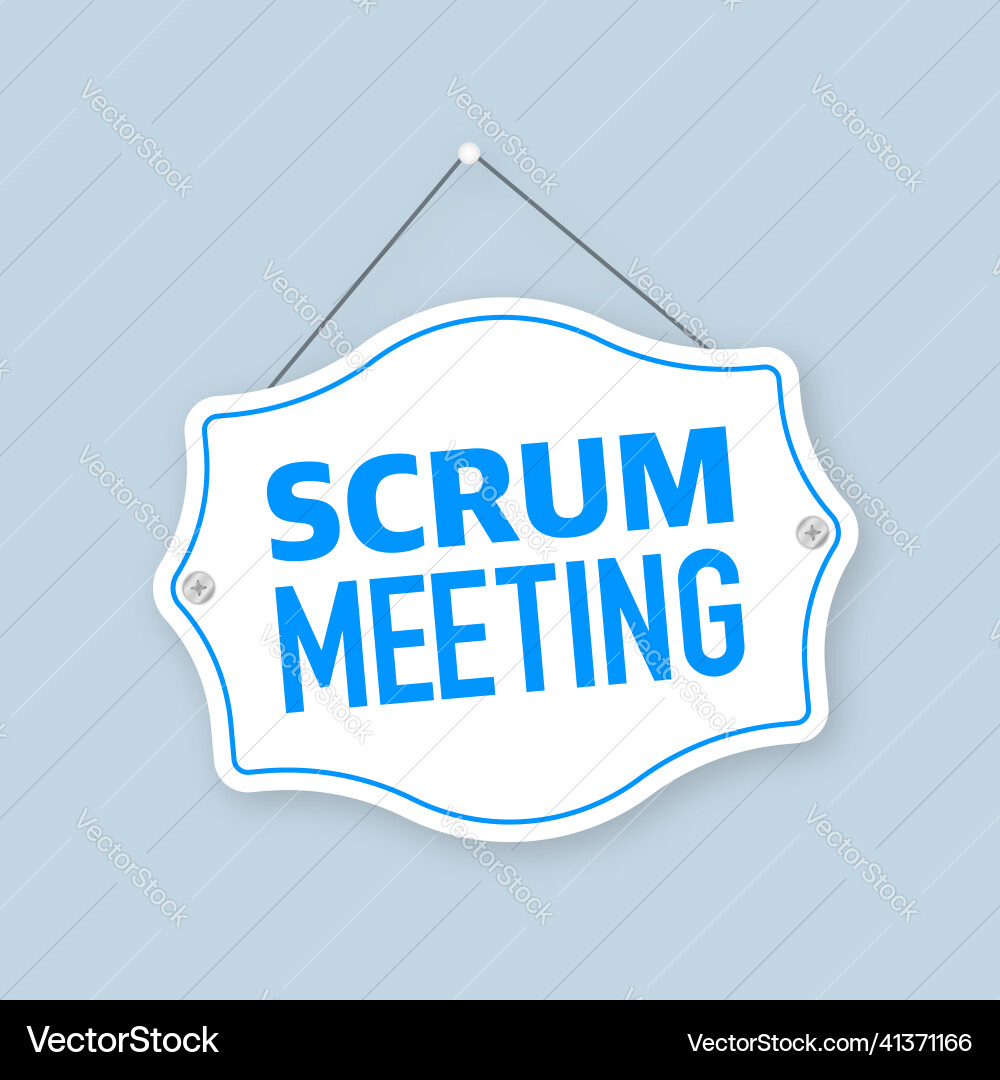 Flat icon with scrum meeting project development Flat icon with scrum meeting project development vector image