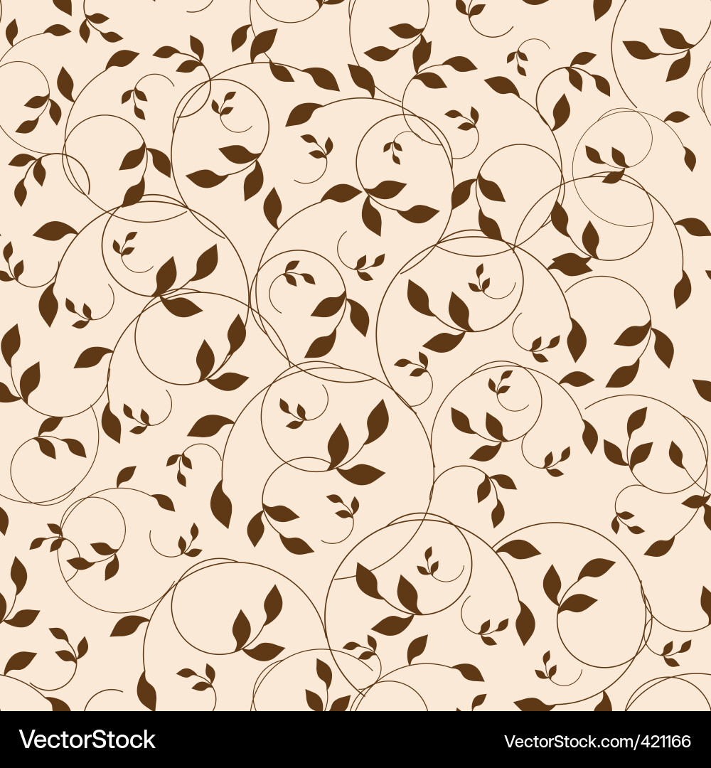 Floral Swirl Seamless Pattern Vector Image