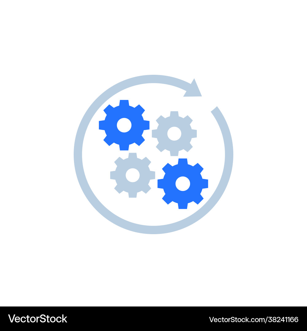 Operation implement a project icon on white vector image