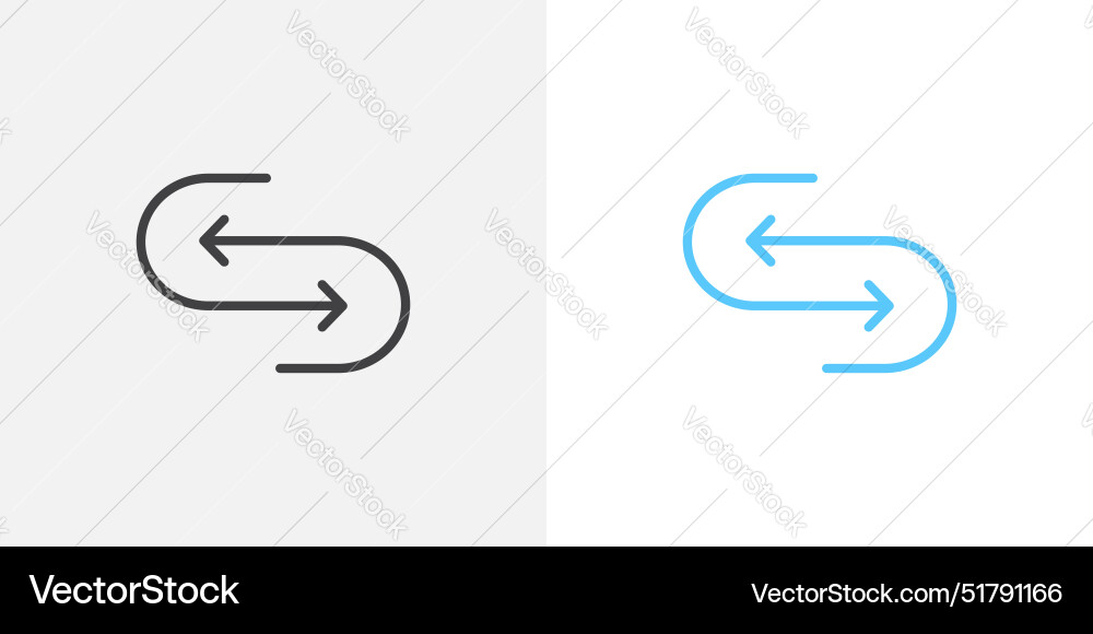 Replace line icon set Replace line icon set vector image