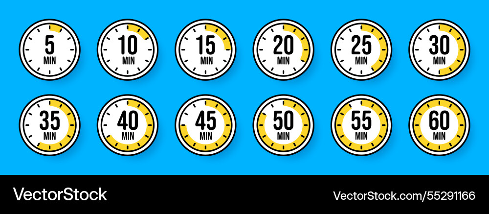 Stopwatch icons colorful simple chronometer time Stopwatch icons colorful simple chronometer time vector image