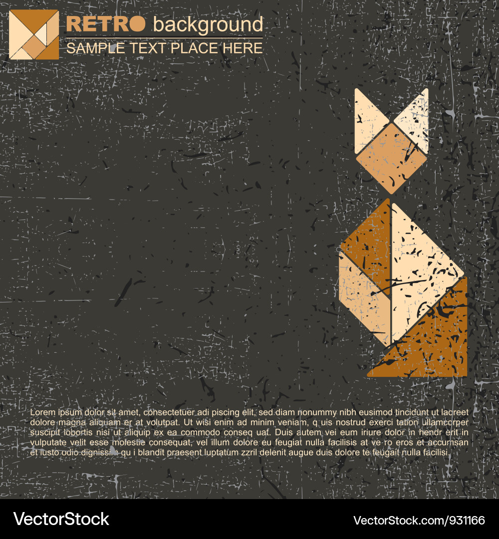 Tangram cat Vector Image