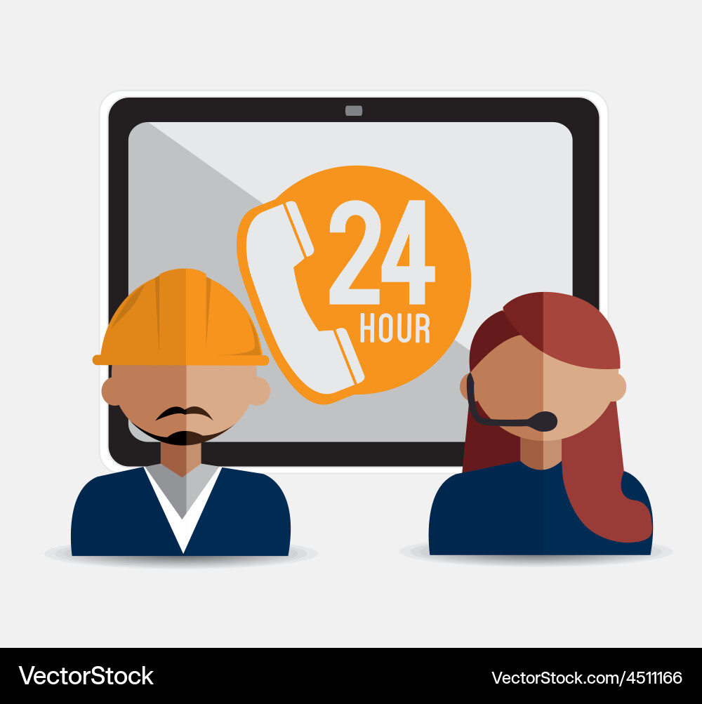 Technical support design vector image