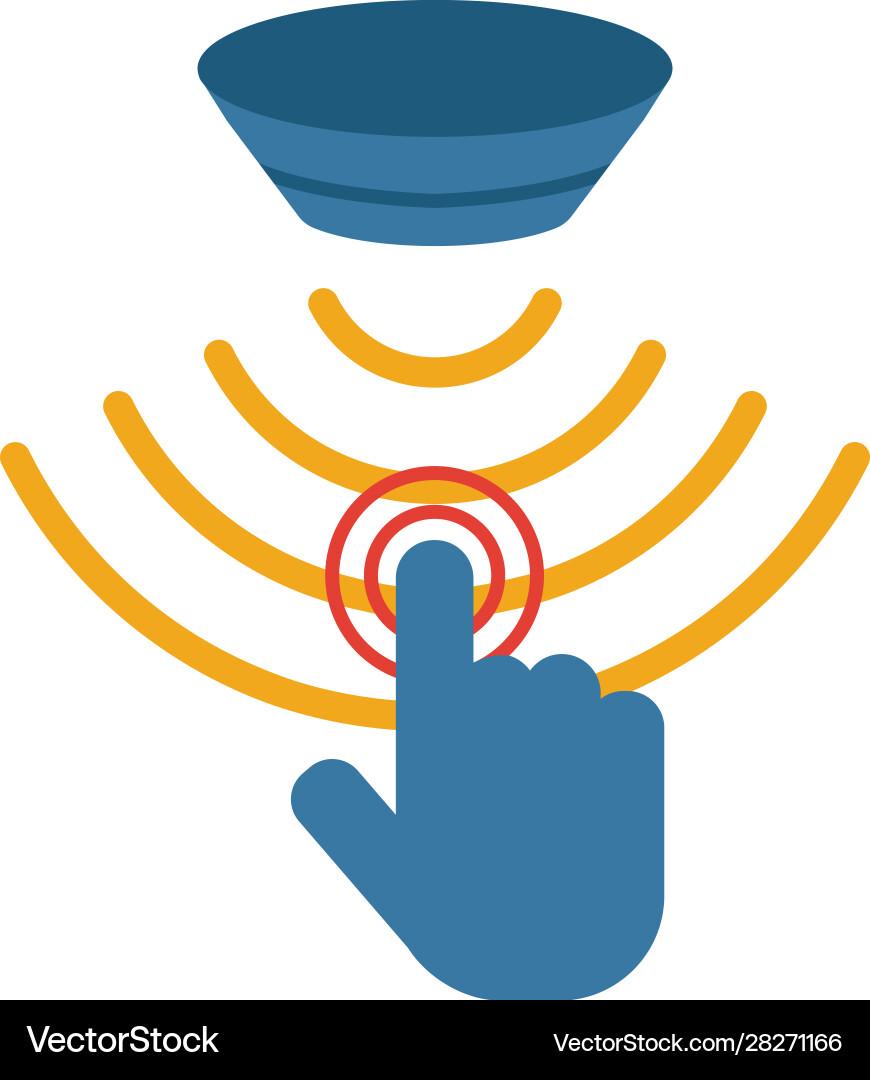 Touch sensor icon simple element from sensors vector image