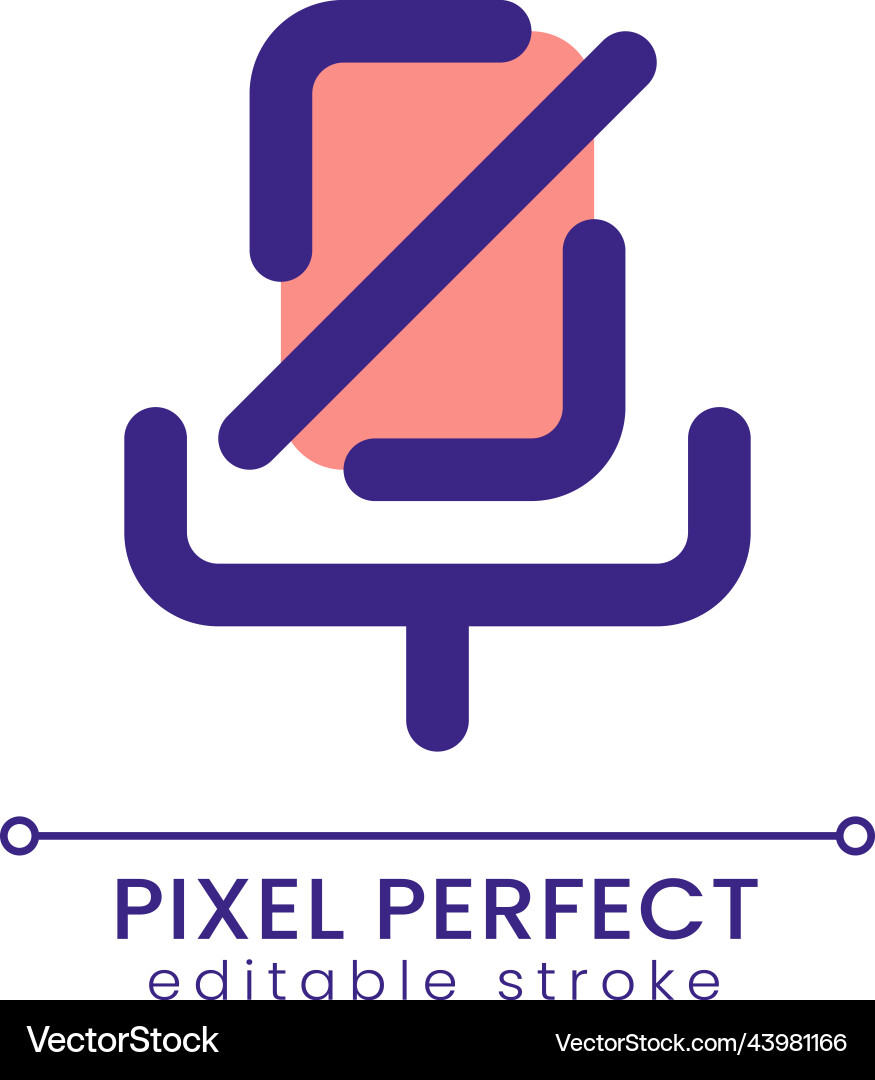 Turn off microphone pixel perfect rgb color ui Turn off microphone pixel perfect rgb color ui vector image