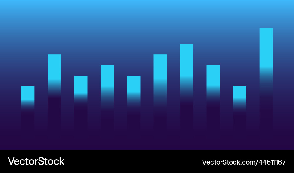 Chart on a gradient background vector image